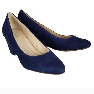 Brand New Cole Haan Marine Blue Wedges - Size 9.5